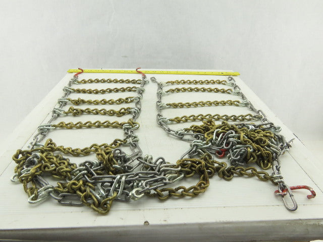 Type 2GT Code 9651 10" x 36" Tire Chain Snow Traction 16/6.50-8 Size Set Of 2