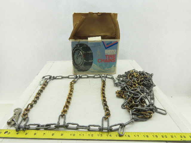 Acco Stock 1254 Standard Snow Traction Tire Chain Set 12" x 64" Set of 2
