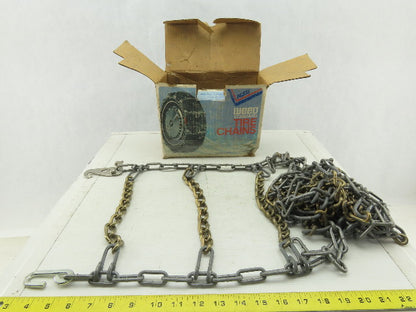 Acco Stock No. 1250 Standard Snow Traction Tire Chain Set 13" x 70" Set of 2
