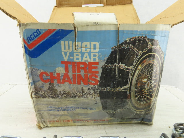 Acco Stock no. 1830 V-Bar Snow Traction Tire Chain Set 12" x 60" Set of 2
