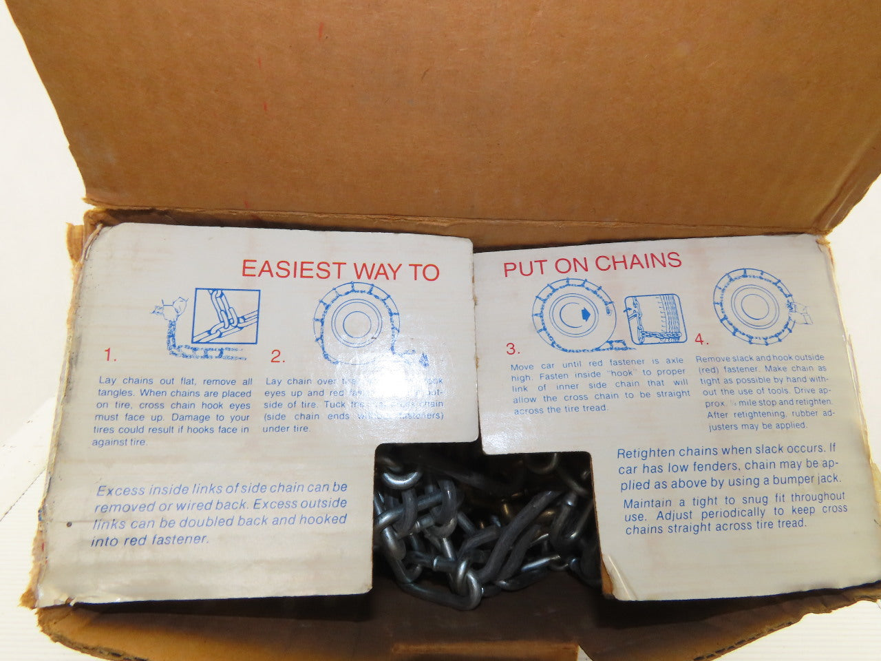 Acco Stock No. 1217 Standard  Snow Traction Tire Chain Set 10" x 60" Set of 2