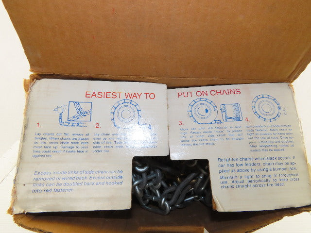 Acco Stock No. 1217 Standard  Snow Traction Tire Chain Set 10" x 60" Set of 2