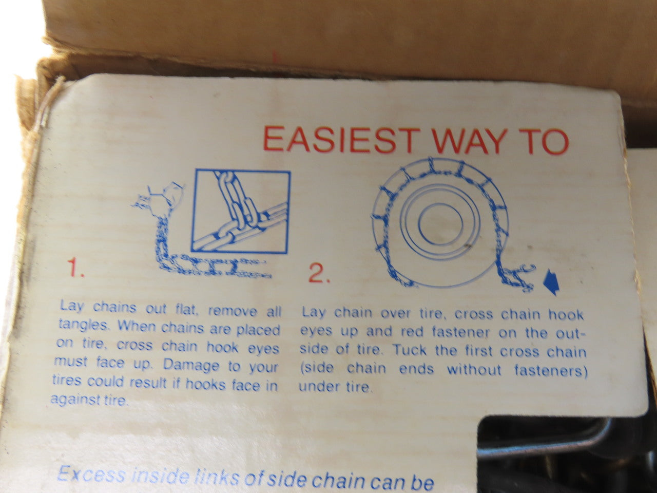Acco Stock No. 1217 Standard  Snow Traction Tire Chain Set 10" x 60" Set of 2