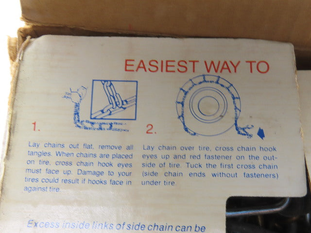 Acco Stock No. 1217 Standard  Snow Traction Tire Chain Set 10" x 60" Set of 2