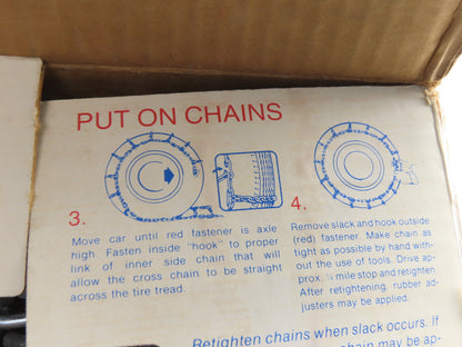 Acco Stock No. 1217 Standard  Snow Traction Tire Chain Set 10" x 60" Set of 2