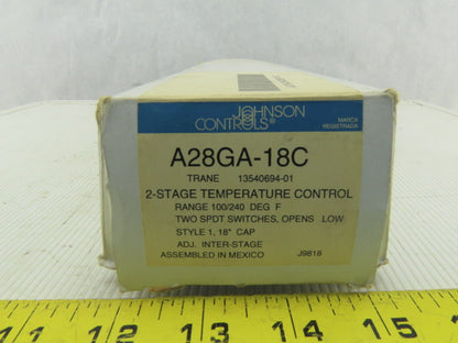 Johnson Control A28GA-18C 2 Stage Temperature Control 100/240°F