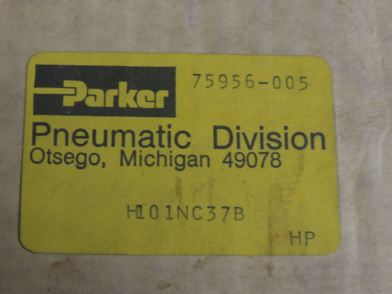 Parker H101NC37B Normally Closed Pilot Operated Pneumatic Valve