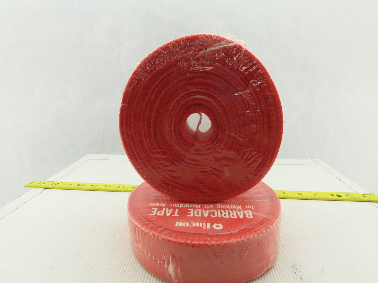 Encon BT-012 Red Environment Proof Hazardous Area Barricade Tape 200' Lot Of 2