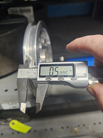 6" OD Single Groove 1/2" Flat Belt Idler Aluminum Pulley Sheave 1-1/4" Bore