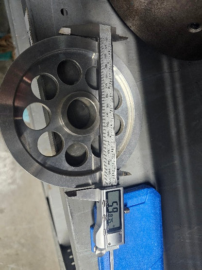 6" OD Single Groove 1/2" Flat Belt Idler Aluminum Pulley Sheave 1-1/4" Bore