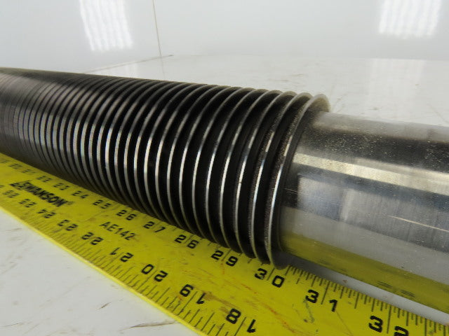 4090 Industrial Pressure Slitter Cutter Roller 1-5/8" Shaft 32-1/2" OAL