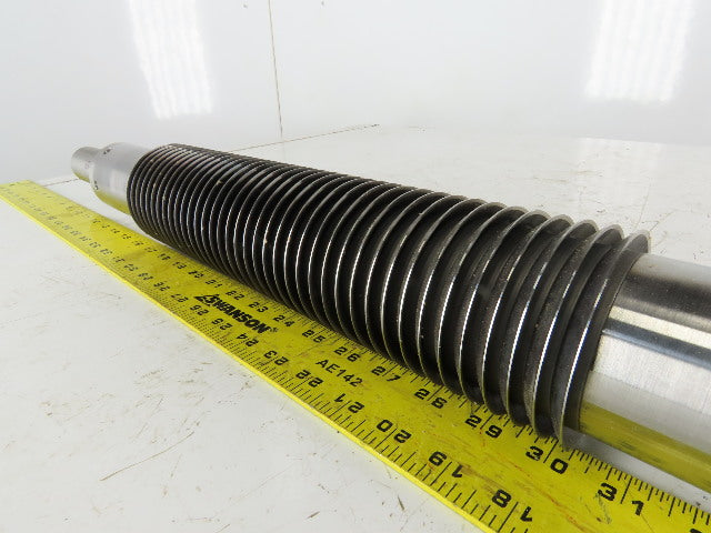 3-5/16" OD Industrial Pressure Slitter Cutter Roller 1-5/8" Shaft 32-1/2" OAL