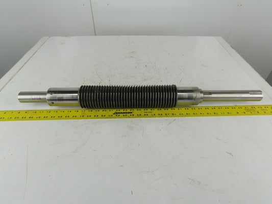 3-5/16" OD Industrial Pressure Slitter Cutter Roller 1-5/8" Shaft 32-1/2" OAL