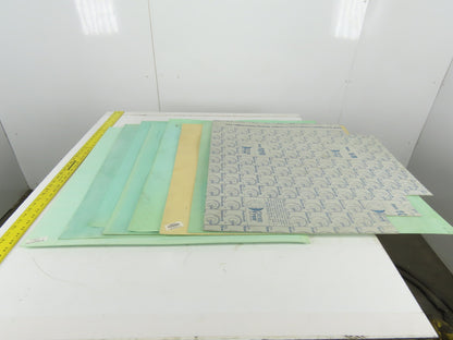 Garlock Multi Thickness Gasket Making Material Sheet 1/8" - 3/32" Mixed Lot Of 9