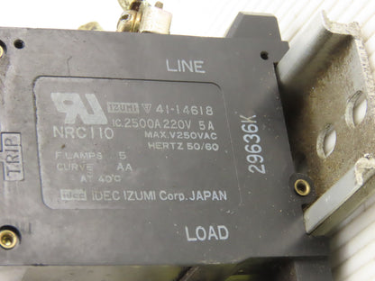Idec NCR111 220V Circuit Breaker Assortment 10, 7, 5, 1 Amp Lot Of 10