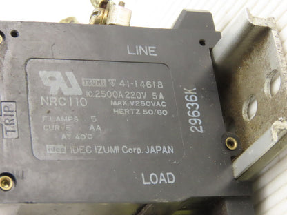 Idec NCR111 220V Circuit Breaker Assortment 10, 7, 5, 1 Amp Lot Of 10