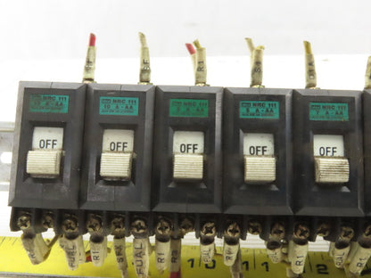 Idec NCR111 220V Circuit Breaker Assortment 10, 7, 5, 1 Amp Lot Of 10