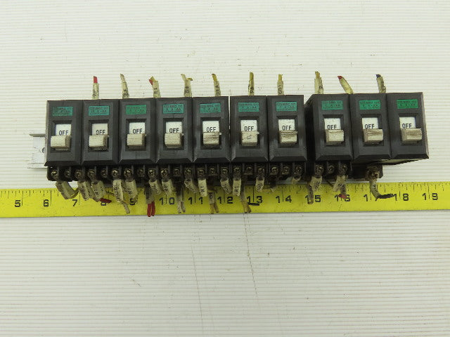 Idec NCR111 220V Circuit Breaker Assortment 10, 7, 5, 1 Amp Lot Of 10