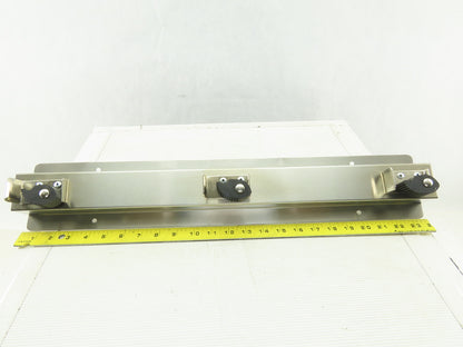 Lab Safety Supply 333SS 24" Stainless Steel 3 Spot Broom Mop Holder Wall Hook
