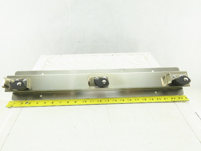 Lab Safety Supply 333SS 24" Stainless Steel 3 Spot Broom Mop Holder Wall Hook