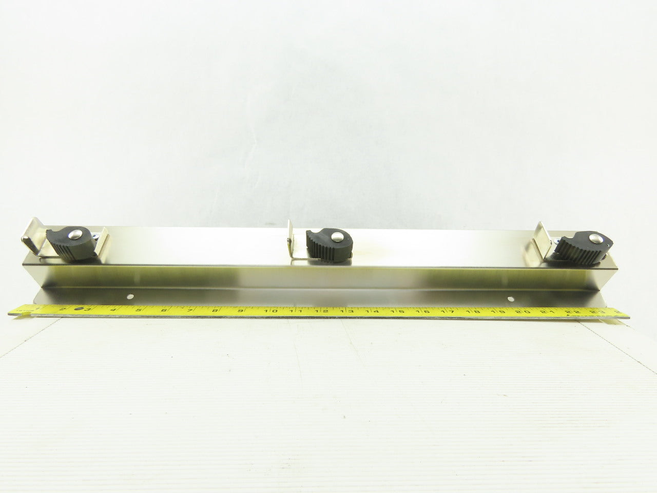 Lab Safety Supply 333SS 24" Stainless Steel 3 Spot Broom Mop Holder Wall Hook