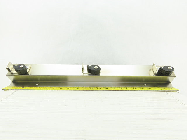 Lab Safety Supply 333SS 24" Stainless Steel 3 Spot Broom Mop Holder Wall Hook