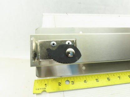 Lab Safety Supply 333SS 24" Stainless Steel 3 Spot Broom Mop Holder Wall Hook