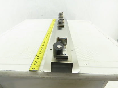 Lab Safety Supply 333SS 24" Stainless Steel 3 Spot Broom Mop Holder Wall Hook