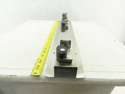Lab Safety Supply 333SS 24" Stainless Steel 3 Spot Broom Mop Holder Wall Hook