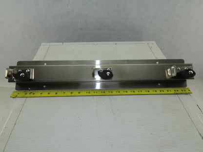 Lab Safety Supply 333SS 24" Stainless Steel 3 Spot Broom Mop Holder Wall Hook