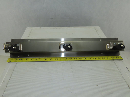 Lab Safety Supply 333SS 24" Stainless Steel 3 Spot Broom Mop Holder Wall Hook