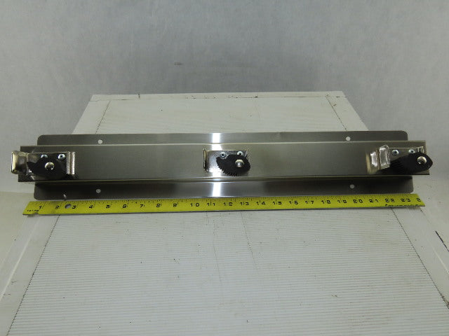 Lab Safety Supply 333SS 24" Stainless Steel 3 Spot Broom Mop Holder Wall Hook
