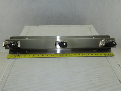 Lab Safety Supply 333SS 24" Stainless Steel 3 Spot Broom Mop Holder Wall Hook
