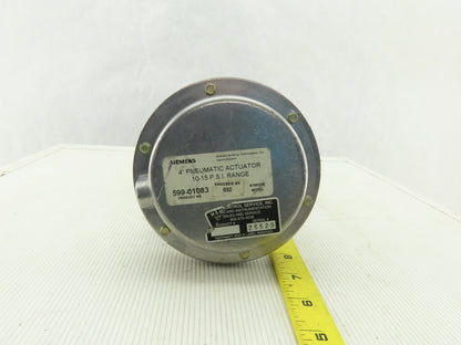Siemens 599-01083 Model 010226 3 Way Pneumatic Actuator 4" 10-15 PSI 1" NPT Body