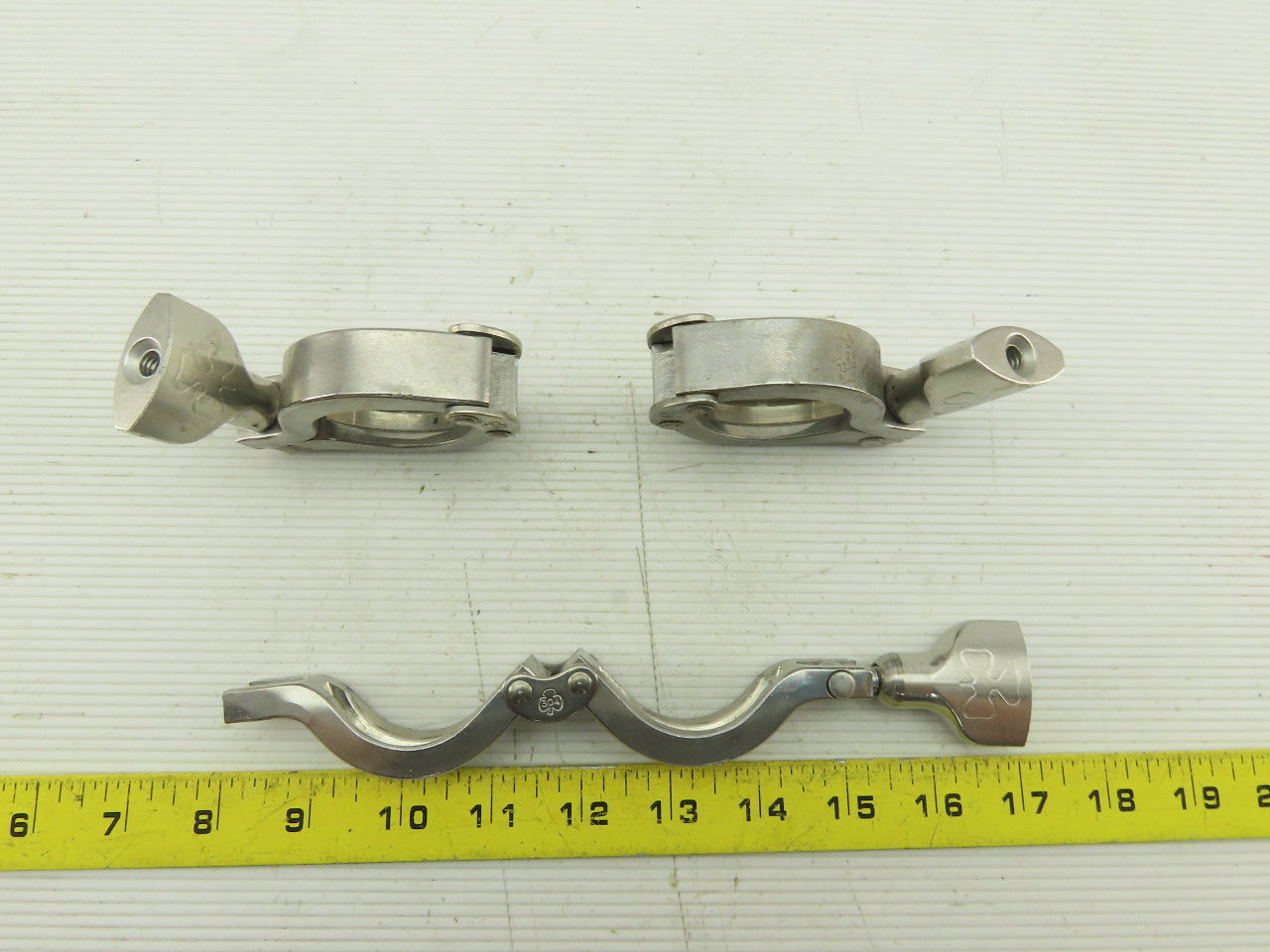 Tri-Clover 1-1/2" Heavy 2 Pin Split Hinge Sanitary Clamp Stainless Steel Lot/3