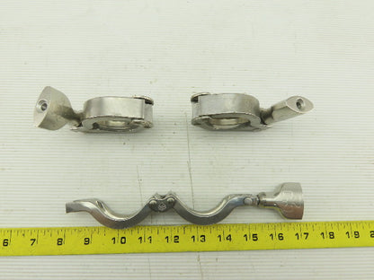 Tri-Clover 1-1/2" Heavy 2 Pin Split Hinge Sanitary Clamp Stainless Steel Lot/3