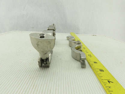 Tri-Clover 1-1/2" Heavy 2 Pin Split Hinge Sanitary Clamp Stainless Steel Lot/3
