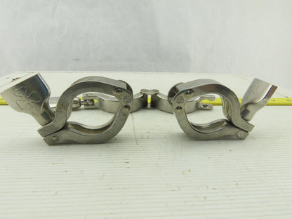 Tri-Clover 1-1/2" Heavy 2 Pin Split Hinge Sanitary Clamp Stainless Steel Lot/3