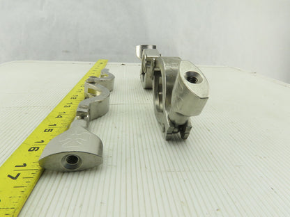 Tri-Clover 1-1/2" Heavy 2 Pin Split Hinge Sanitary Clamp Stainless Steel Lot/3