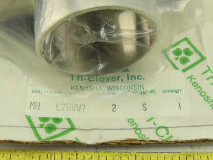 Tri-Clover L7WWW7 2" Stainless Steel Sanitary Butt Weld Tee