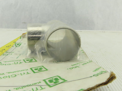 Tri-Clover L7WWW7 2" Stainless Steel Sanitary Butt Weld Tee