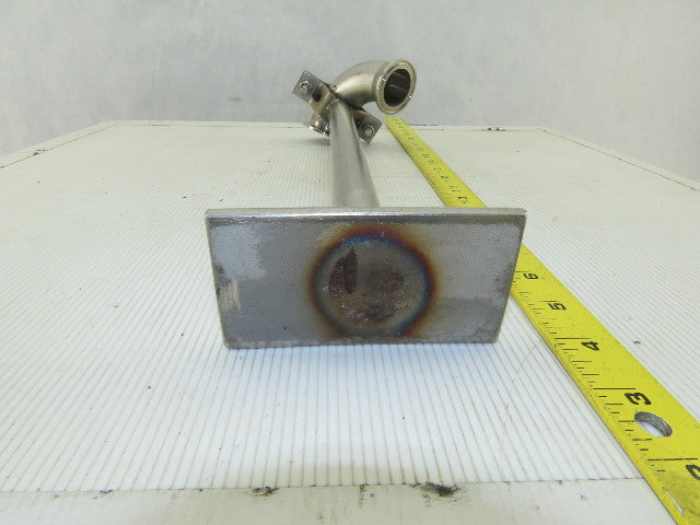 Stainless Steel Sanitary Pump Support Bracket For 1-1/2" Fittings 15" OAL