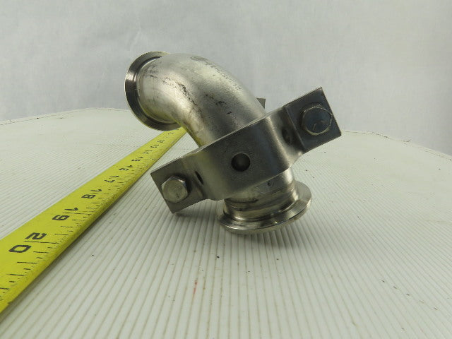 Stainless Steel Sanitary Pump Support Bracket For 1-1/2" Fittings 15" OAL