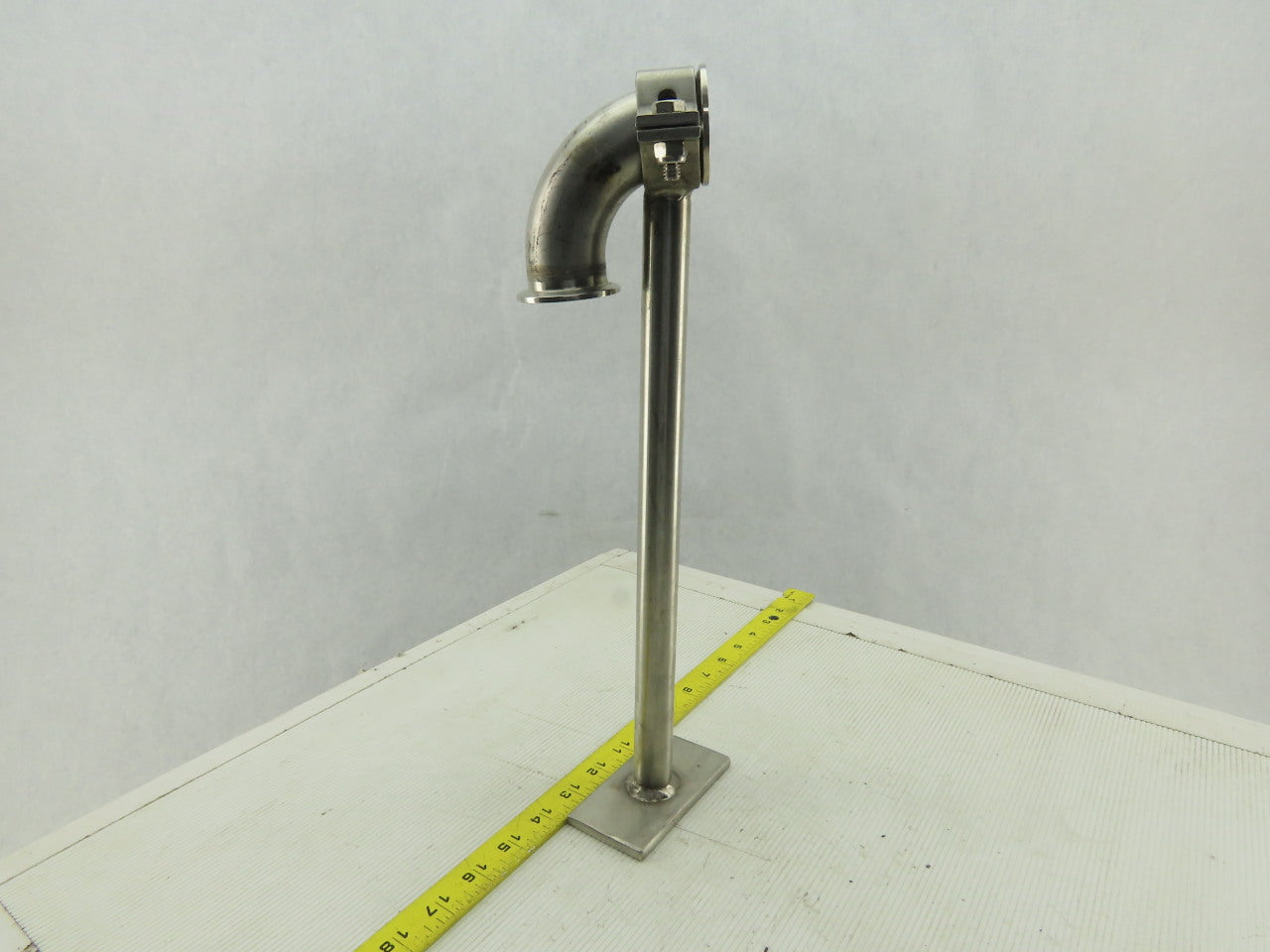 Stainless Steel Sanitary Pump Support Bracket For 1-1/2" Fittings 15" OAL