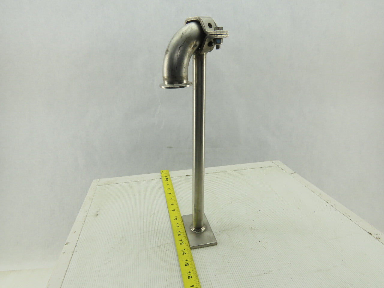 Stainless Steel Sanitary Pump Support Bracket For 1-1/2" Fittings 15" OAL