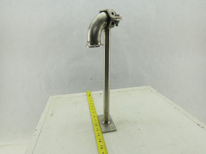 Stainless Steel Sanitary Pump Support Bracket For 1-1/2" Fittings 15" OAL