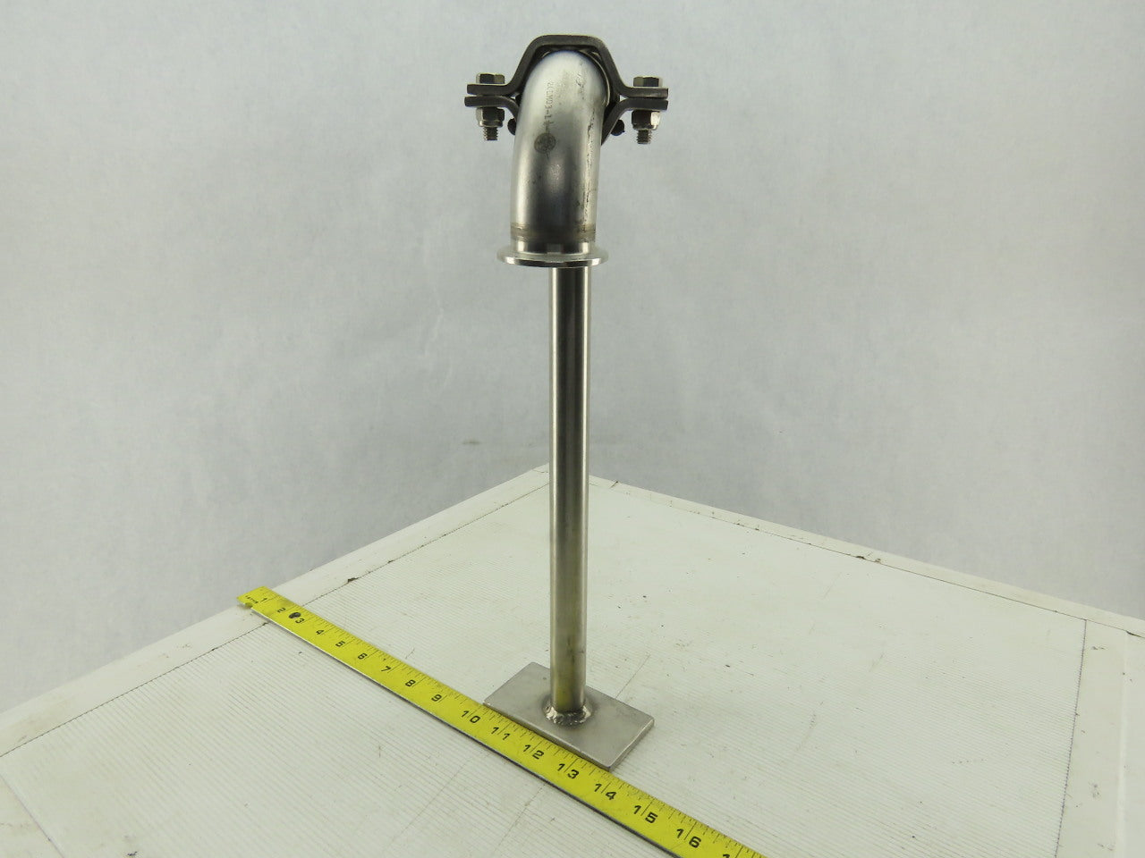 Stainless Steel Sanitary Pump Support Bracket For 1-1/2" Fittings 15" OAL