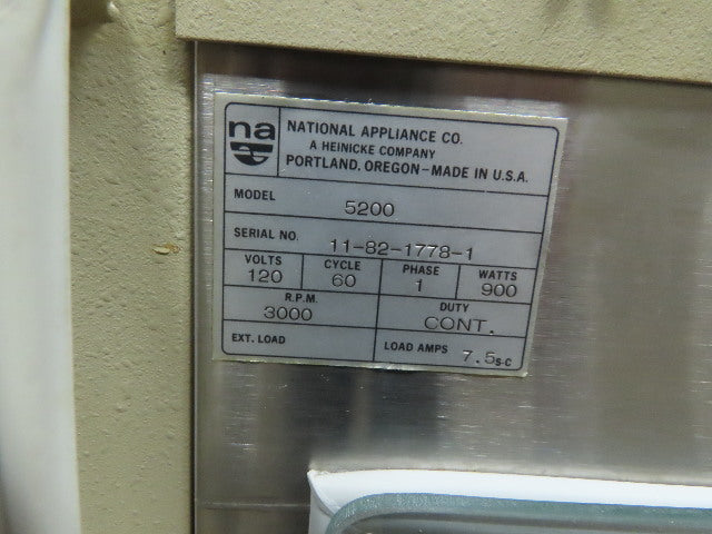 Napco Model 5200 120V 60Hz 1Ph 900W Water Jacketed Laboratory Incubator