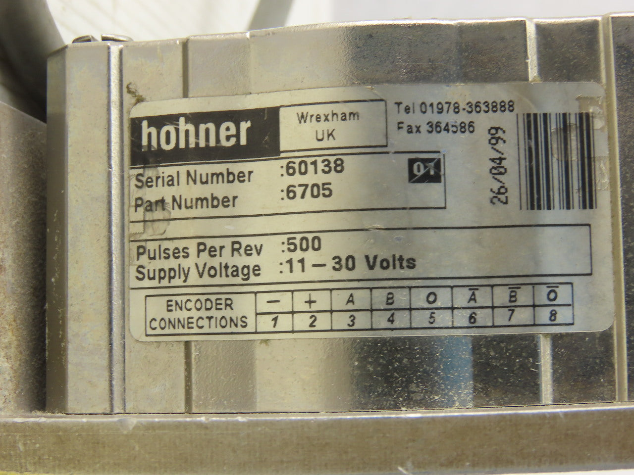 Hohner 6750 Rotary Encoder 500 Pulse Per Rev. 11-30V