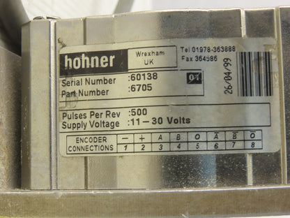 Hohner 6750 Rotary Encoder 500 Pulse Per Rev. 11-30V